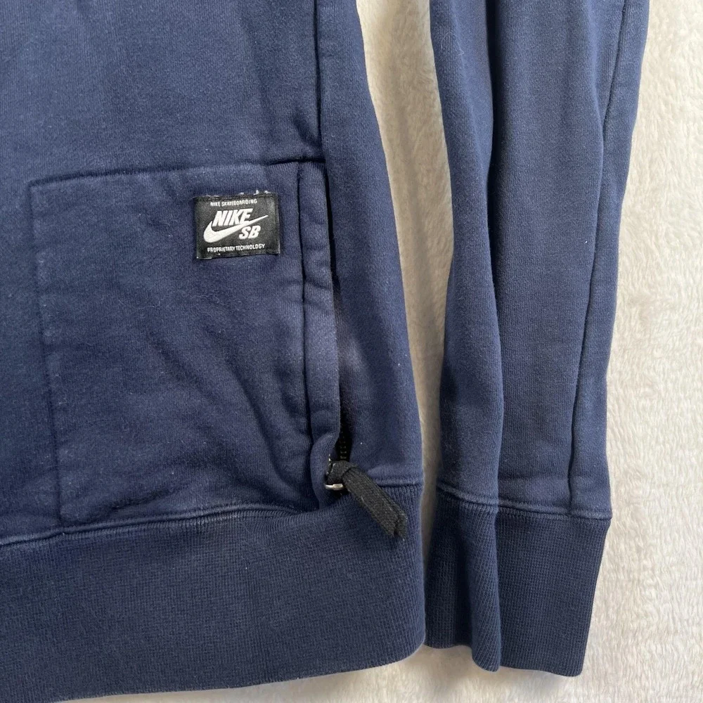 Nike SB Sweatshirt Mens Large Blue Crewneck Fleece Pullover Skateboard Logo